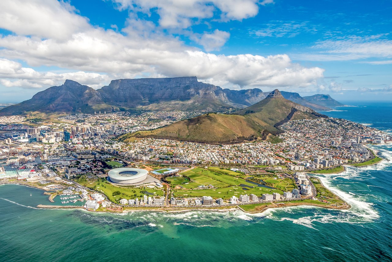 Cape Town and Table Mountain in South Africa